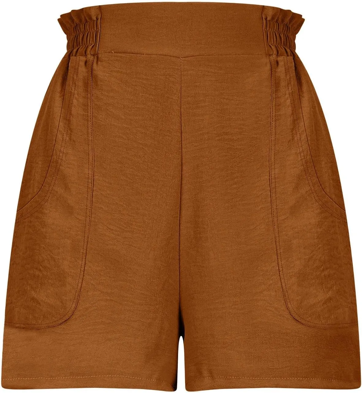 Womens Casual High Waisted Shorts Wide Leg Frill Elastic Waist Lounge Cute Beach Shorts 2025 Summer Vacation Outfits