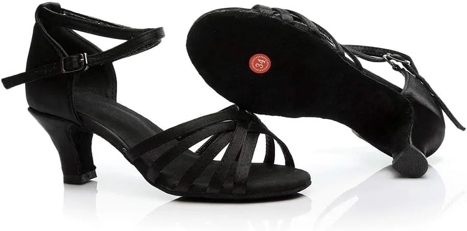 Women's Dance Shoes Sandals High Heel Latin Practice Performance Sandals Rubber Sole Wedding Party Indoor Shoes