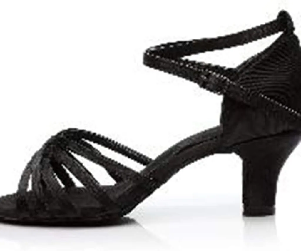 Women's Dance Shoes Sandals High Heel Latin Practice Performance Sandals Rubber Sole Wedding Party Indoor Shoes