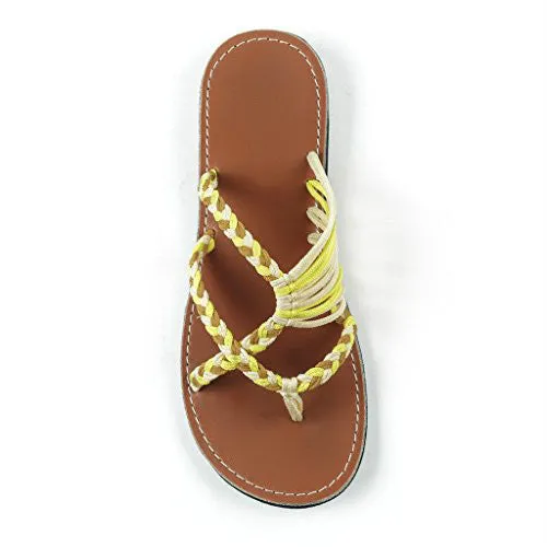Womens Flat Yoga Mat Slipper Summer Shoes Strap Beach Flip-Flops