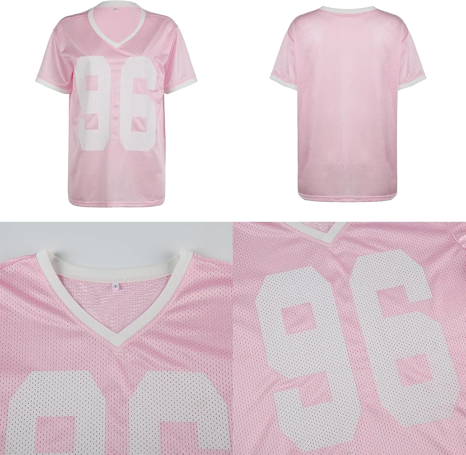 Womens Graphic Tees - Oversized Jersey Summer Top Jersey Top Coquette Clothes Y2k Streetwear Short Sleeve Shirts