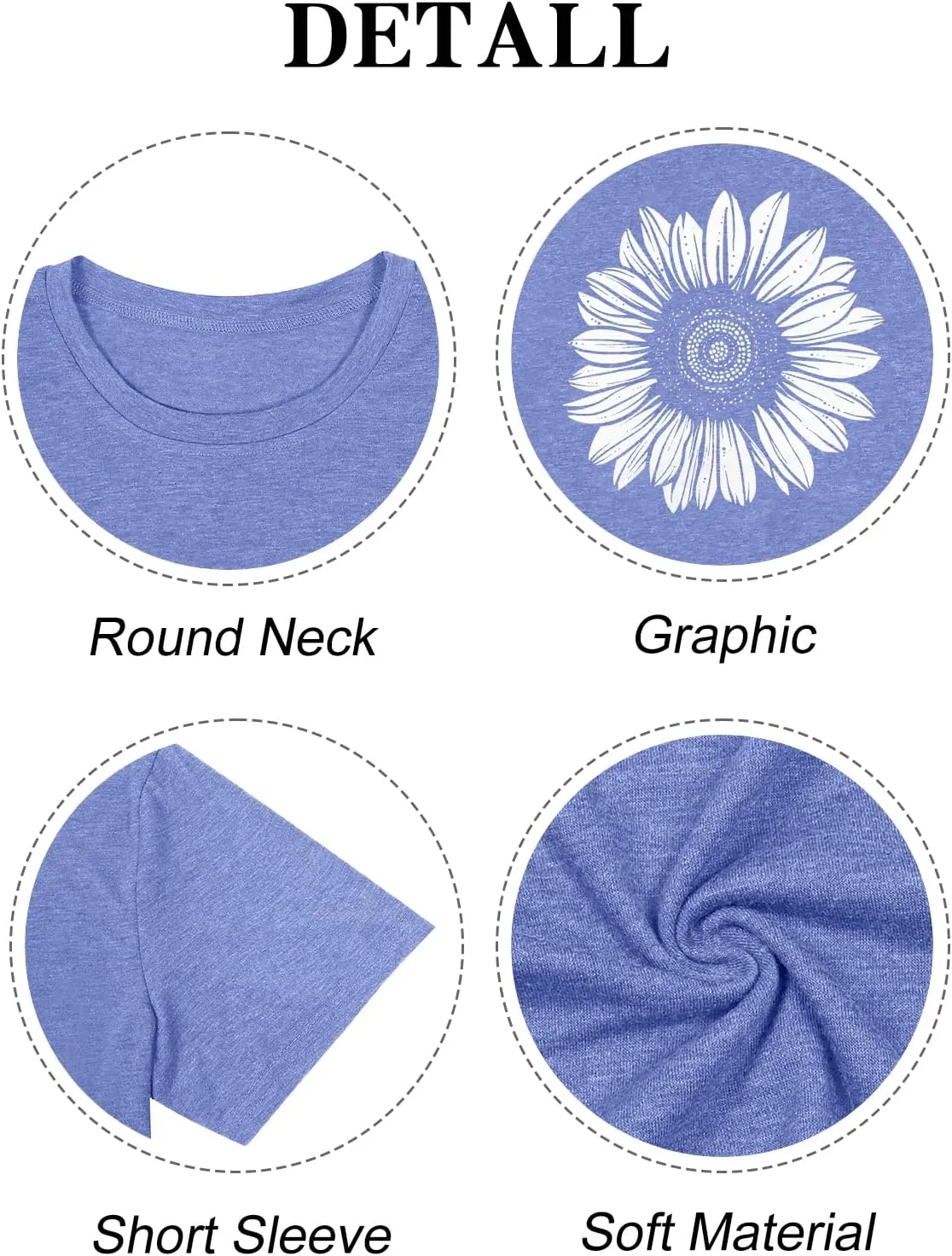 Womens Plus Size Daisy Graphic T-Shirt Summer Flower Cute Short Sleeve Shirts Casual Loose Tees Tops for Women