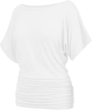 Womens Ruched Tops Casual T Shirts Dolman Short Sleeve Shirts Boat Neck Summer Off Shoulder Batwing Tops 2025