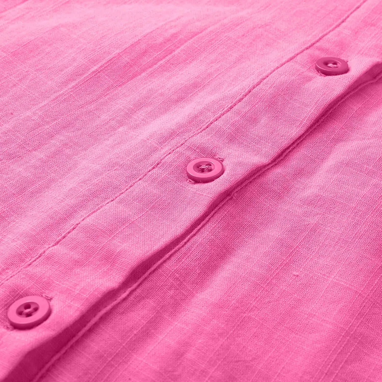Womens Short Sleeve Shirts 2025 Summer Vacation Beach Fashion Solid Linen Tops Casual Blouses Western Wear