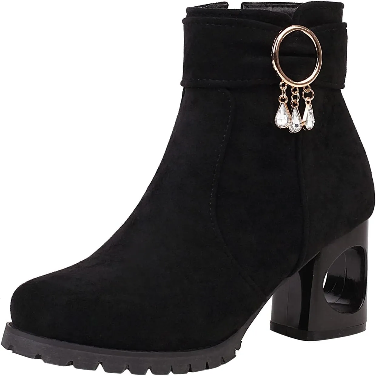 Womens Snow Boots Ankle Fall Booties for Women 2024 Boots for Women with Heel Boot Shoe Laces Flat Bottom Fashion Lug Sole Low Heel Chelsea Fashion