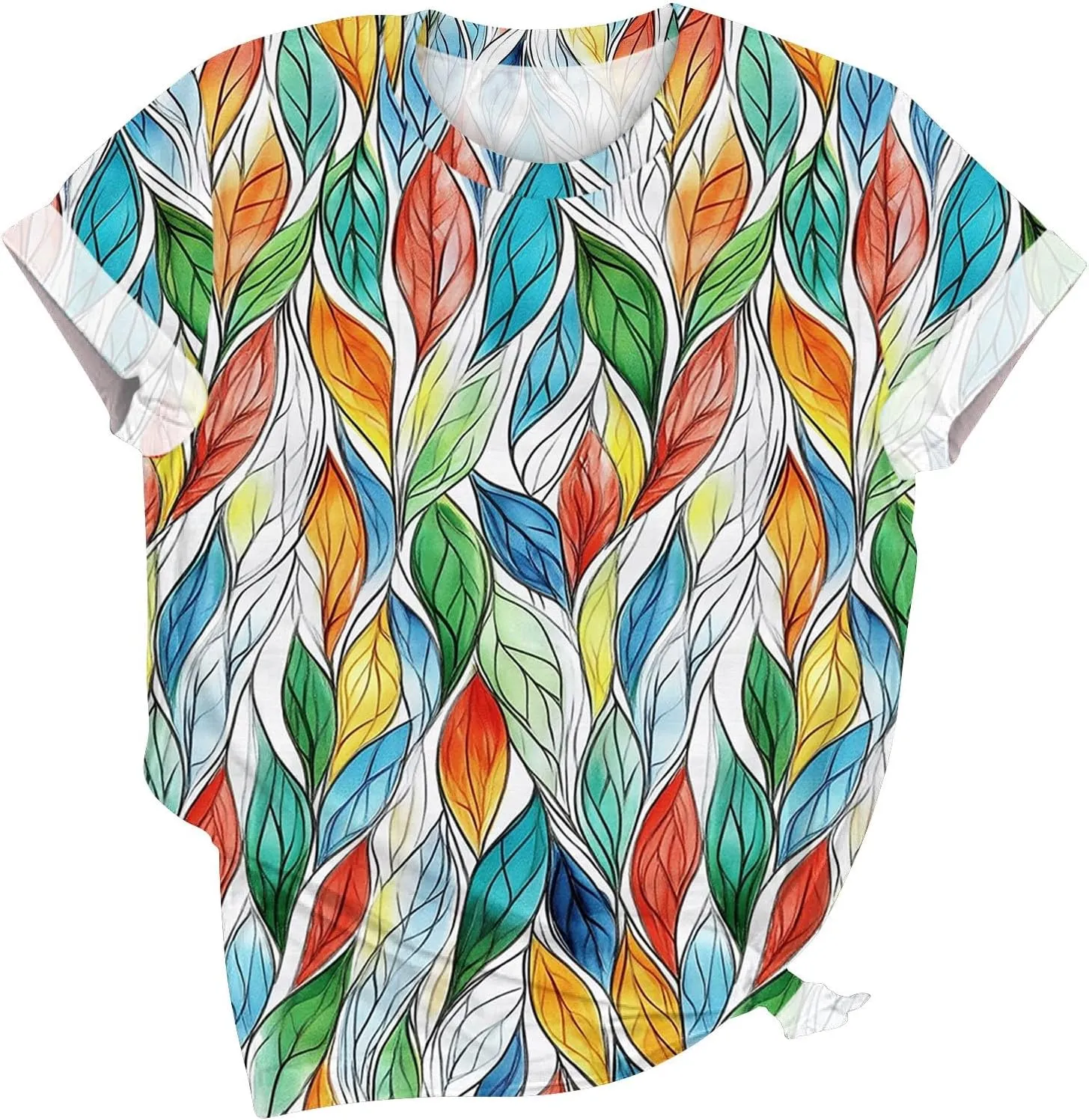 Womens Tops Dressy Casual Short Sleeve Shirts Retro Cute Floral Print Tshirt Tunic Pullover Petite Blouse 2025 Spring