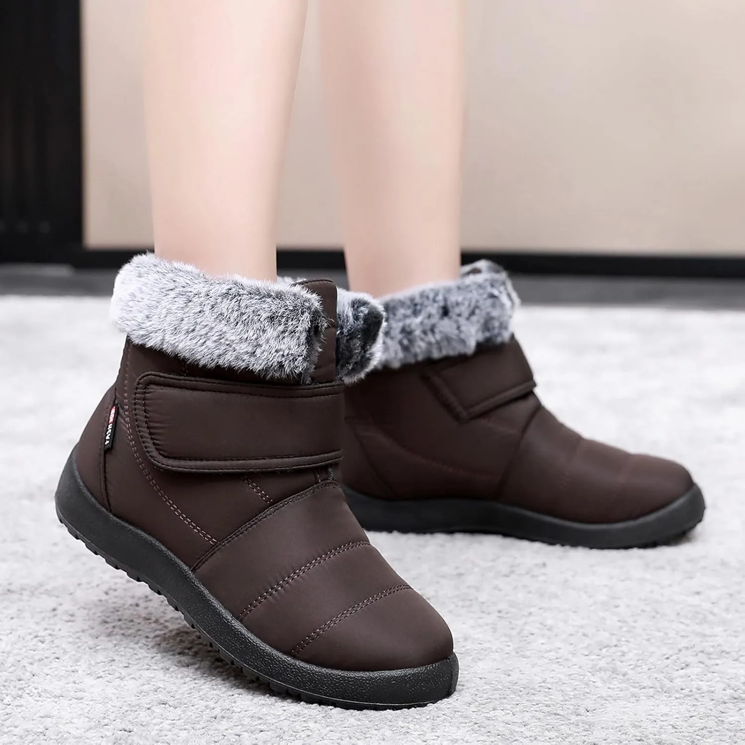 Womens Waterproof Winter Boots Tall Womens White Snow Boots Size 12 Women's Boots Winter Wide Width Snowboarding Snowboard Boots Snow Shoes for Women Extra Wide