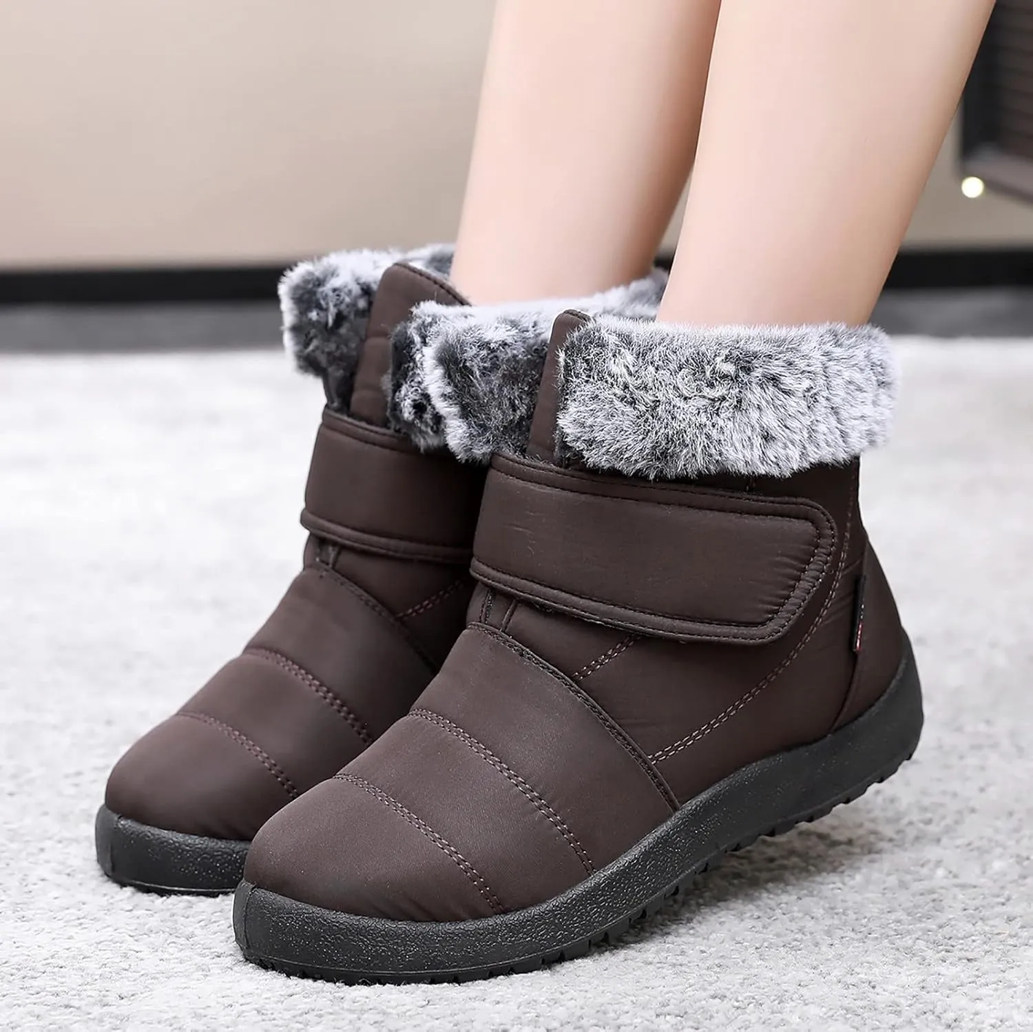 Womens Waterproof Winter Boots Tall Womens White Snow Boots Size 12 Women's Boots Winter Wide Width Snowboarding Snowboard Boots Snow Shoes for Women Extra Wide